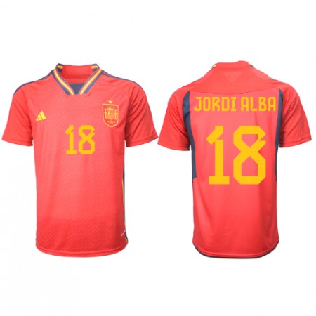 Goedkope Spanje Jordi Alba 18 Thuisshirt World Cup 2022